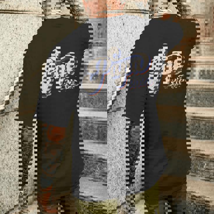 Papa 2025 初めての父の日 父性 新しいパパ メンズTシャツ バックプリント 彼への贈り物