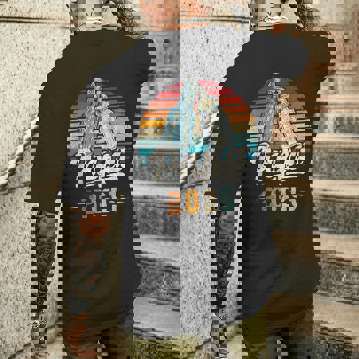 Papa 2025 年、新しいパパ、赤ちゃん発表 メンズTシャツ バックプリント 彼への贈り物