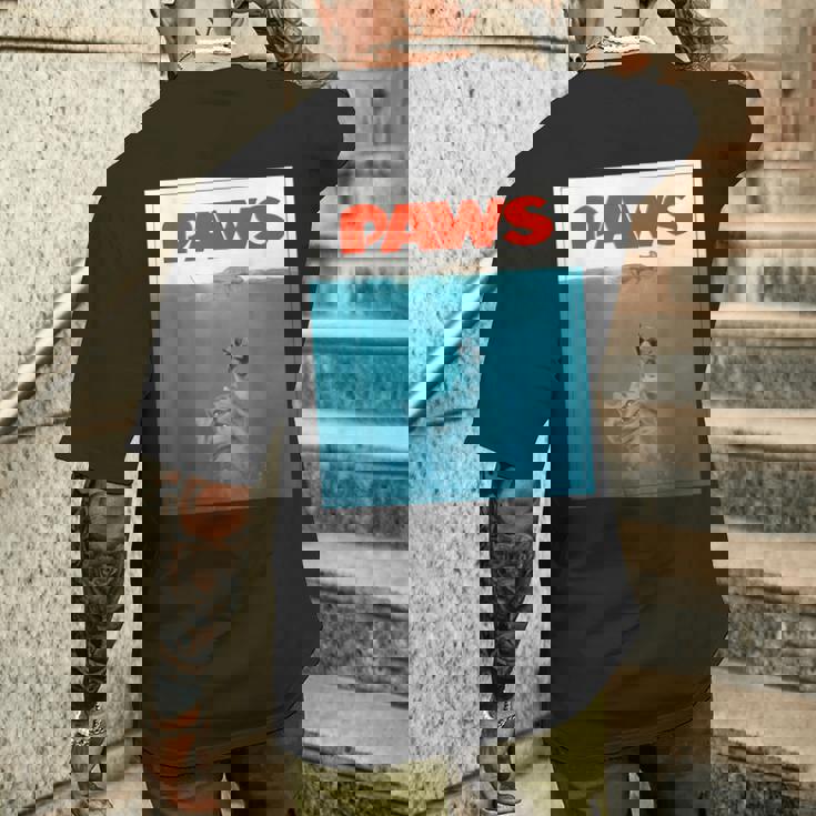 Paws Cat ファニーtシャツ、子猫映画ポスターパロディ メンズTシャツ バックプリント 彼への贈り物