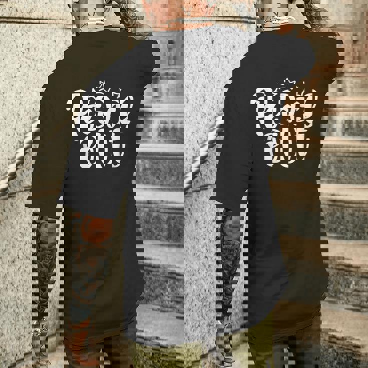 Peace Out Meme メンズTシャツ バックプリント 彼への贈り物