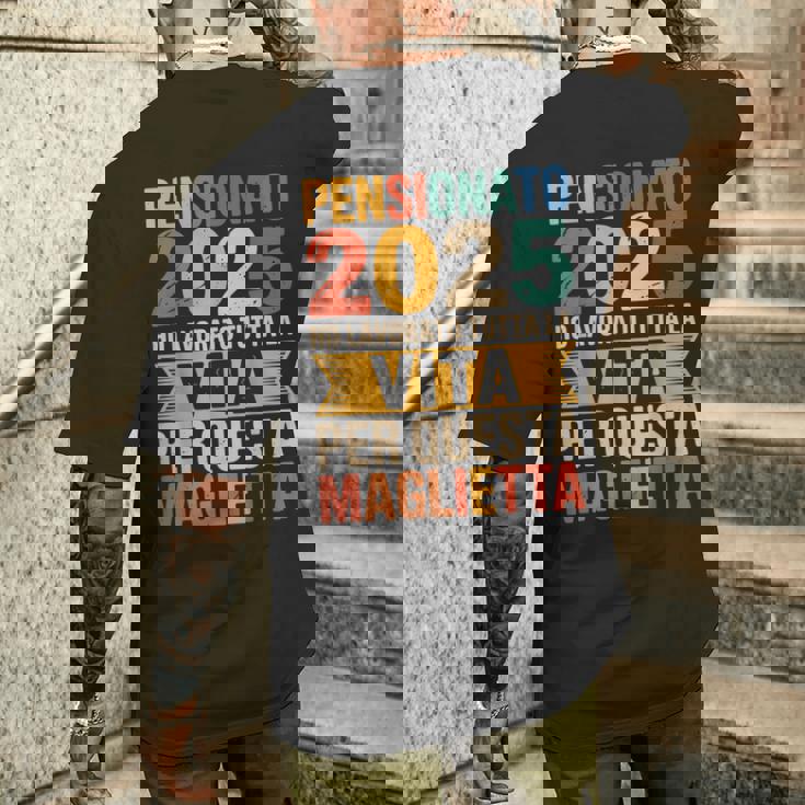 Pensionato 2025 Divertente Regalo Di Pensione T-shirt da uomo con stampa posteriore Regalos para él