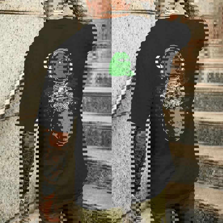 Pepe Crypto用のpepeコインデザイン。 メンズTシャツ バックプリント 彼への贈り物