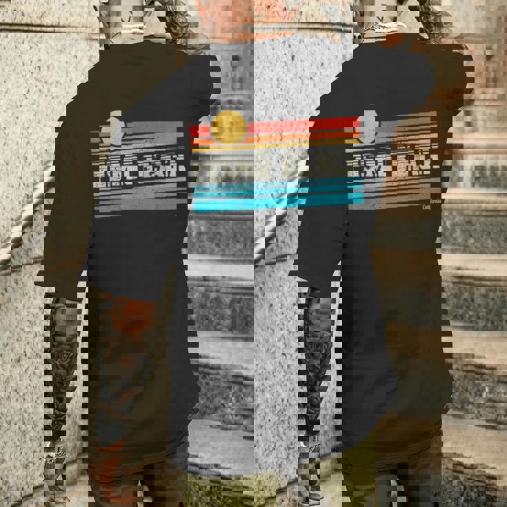 Pismo Beach ピズモビーチ カリフォルニア レトロ サンセット サーフ トリップ ラブ サーフィン メンズTシャツ バックプリント 彼への贈り物