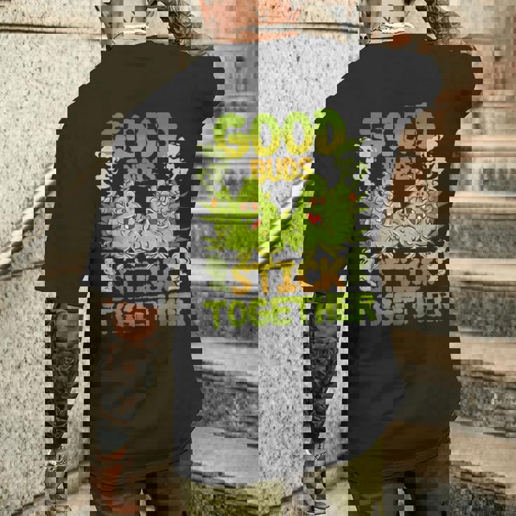 Pot Lovers マリファナ Good Budstick Together Cannabis Weed メンズTシャツ バックプリント 彼への贈り物