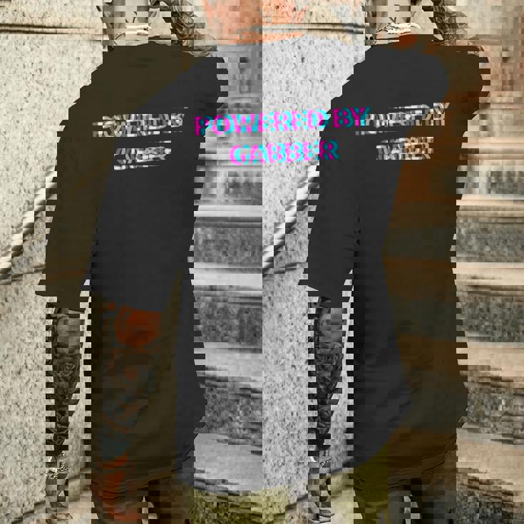 Powered By Gabber Music Festival Outfit 長袖tシャツ メンズTシャツ バックプリント 彼への贈り物