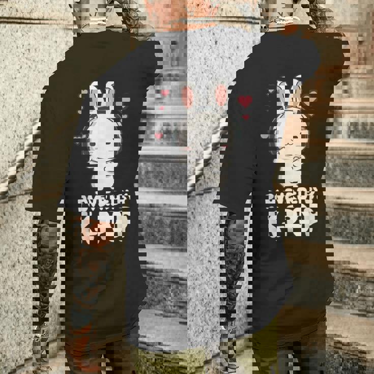 Powered By Kpop Rabbit韓国ポップマーチ K-Popグッズ メンズTシャツ バックプリント 彼への贈り物