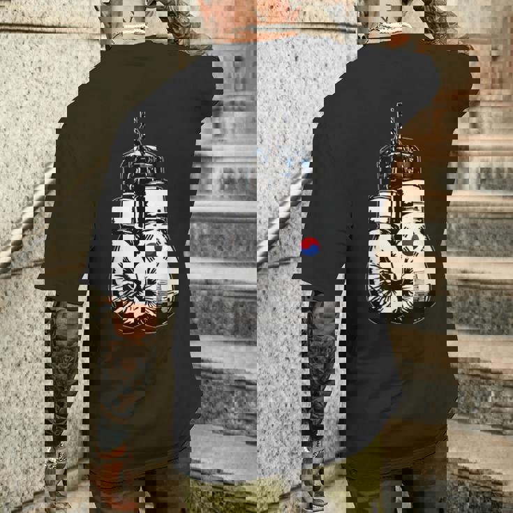 Proud Heritage 韓国国旗 ボクシンググローブ メンズTシャツ バックプリント 彼への贈り物