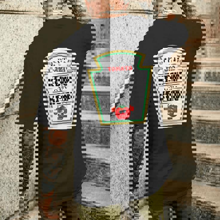 I Put Ketchup On My Ketchup トマトマスタード ハロウィンチーム 長袖tシャツ メンズTシャツ バックプリント 彼への贈り物