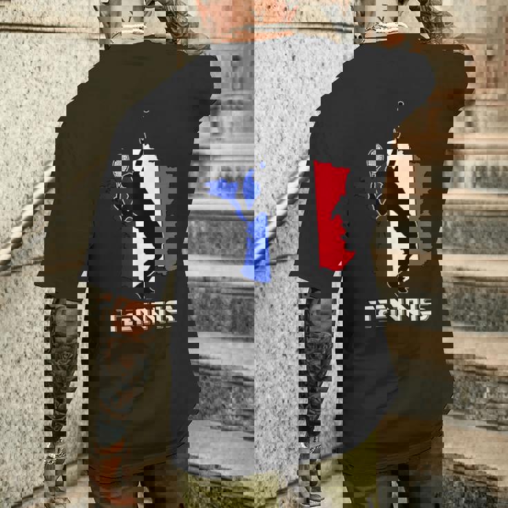 Racketports Coach フランス国旗 チーム フランス テニス メンズTシャツ バックプリント 彼への贈り物