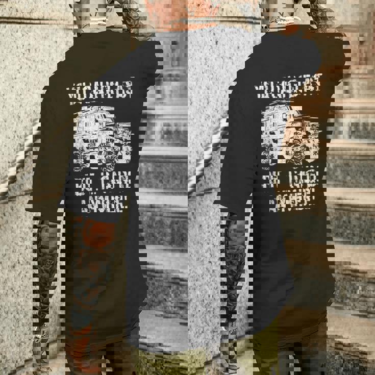 Rcクローラートラックラジオ制御4wdレーシングオフロードカー メンズTシャツ バックプリント 彼への贈り物