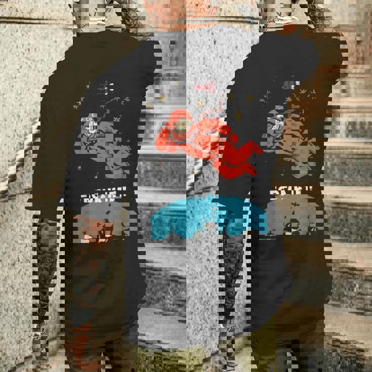 There's No God レトロ 無神論者 ユーリ ガガーリン スペース メンズTシャツ バックプリント 彼への贈り物