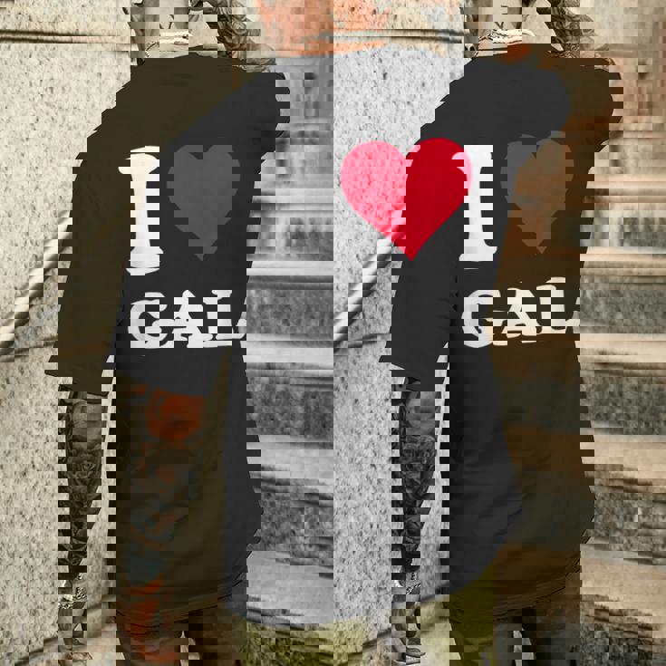 Red Heart I Love Gal メンズTシャツ バックプリント 彼への贈り物