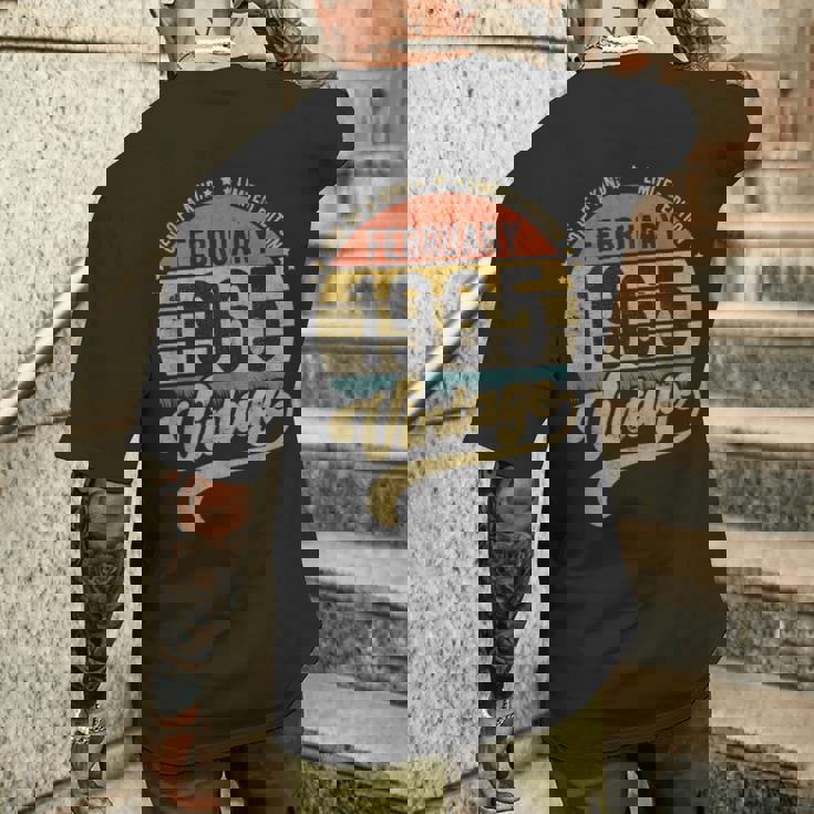 Reto 57歳の誕生日 57歳 1965年2月生まれ メンズTシャツ バックプリント 彼への贈り物