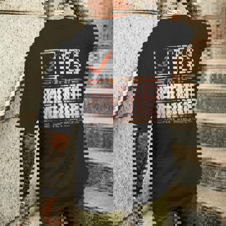 Retro Profession I'm The Apartment Manager メンズTシャツ バックプリント 彼への贈り物