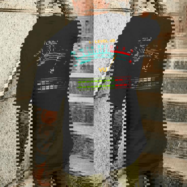 Retrou Meterintage Hi-Fi Audiotereo Musicound メンズTシャツ バックプリント 彼への贈り物