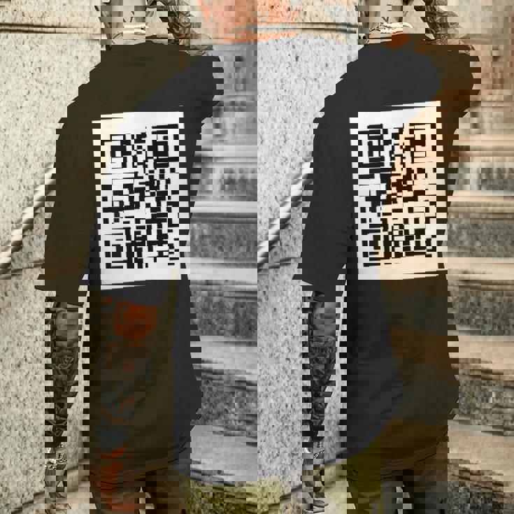 Rickroll Qrコードリンクミーム メンズTシャツ バックプリント 彼への贈り物