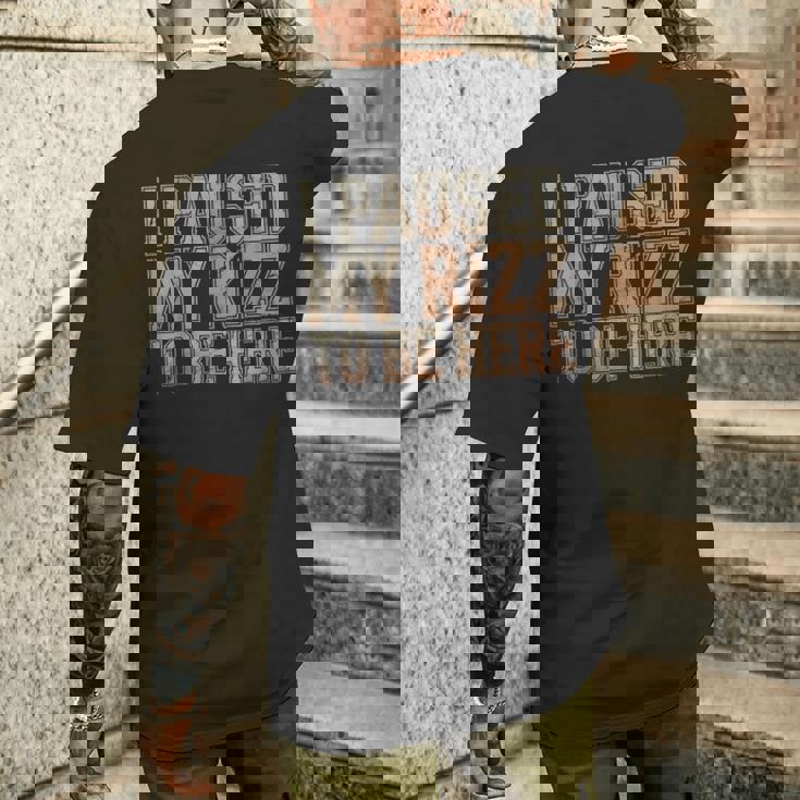 Rizz Paused 面白い ビデオゲーマー ギフト アンティーク調デザイン メンズTシャツ バックプリント 彼への贈り物