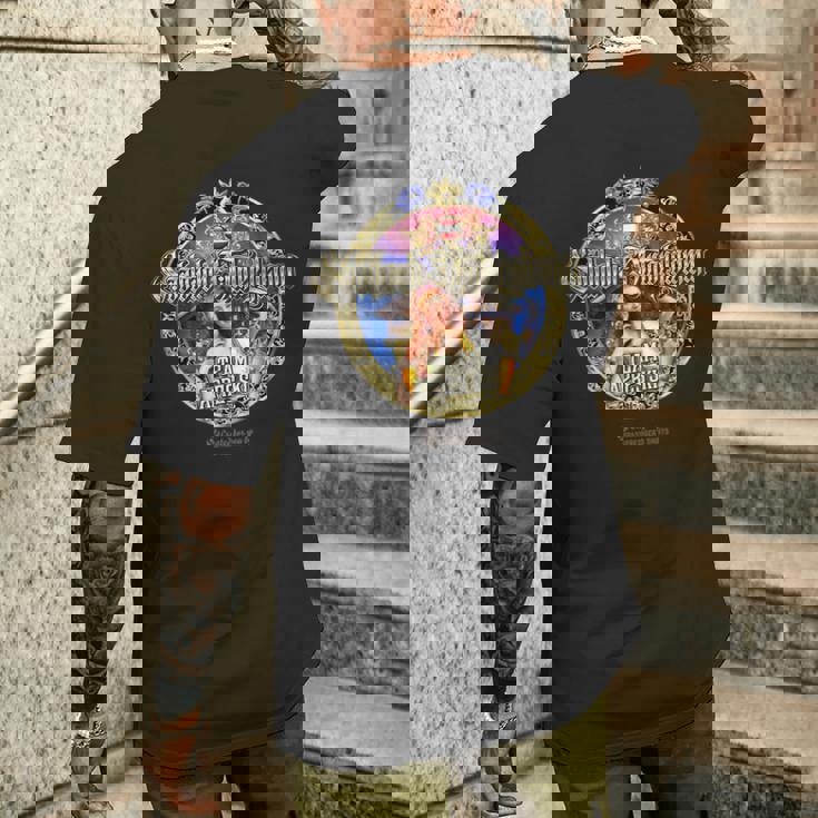 Saalbach-Hinterglemm スキーエリア オーストリア ザールバッハ -Hinterglemm メンズTシャツ バックプリント 彼への贈り物