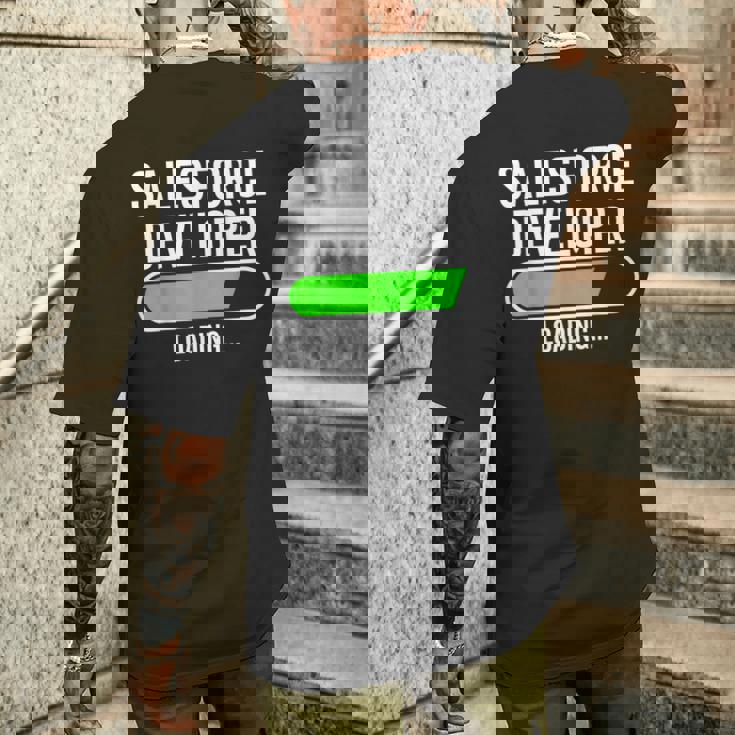 Salesforce開発者 卒業 卒業生 新しい仕事を読み込んでいます メンズTシャツ バックプリント 彼への贈り物