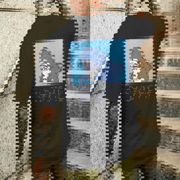 Same-サメ- メンズTシャツ バックプリント 彼への贈り物