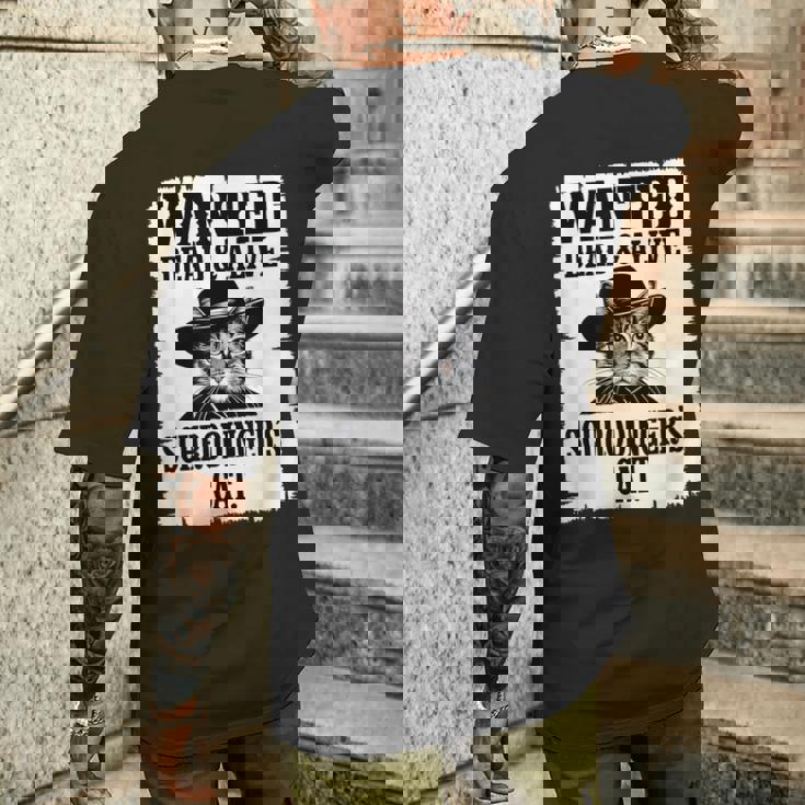 Schrodinger's Cat Wanted Physics シャツ 理科教師 メンズTシャツ バックプリント 彼への贈り物