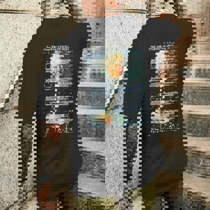 Sheep Mayafely Graze JS Bach Portrait &Ignature Music メンズTシャツ バックプリント 彼への贈り物