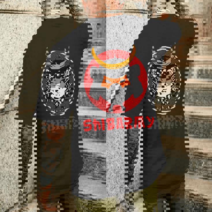 Shib Army クリプトホドルサムライ柴犬コイン メンズTシャツ バックプリント 彼への贈り物
