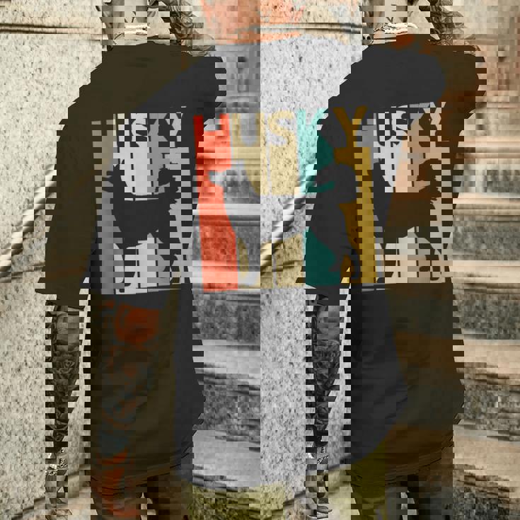 Siberian Husky シベリアン・ハスキー メンズTシャツ バックプリント 彼への贈り物