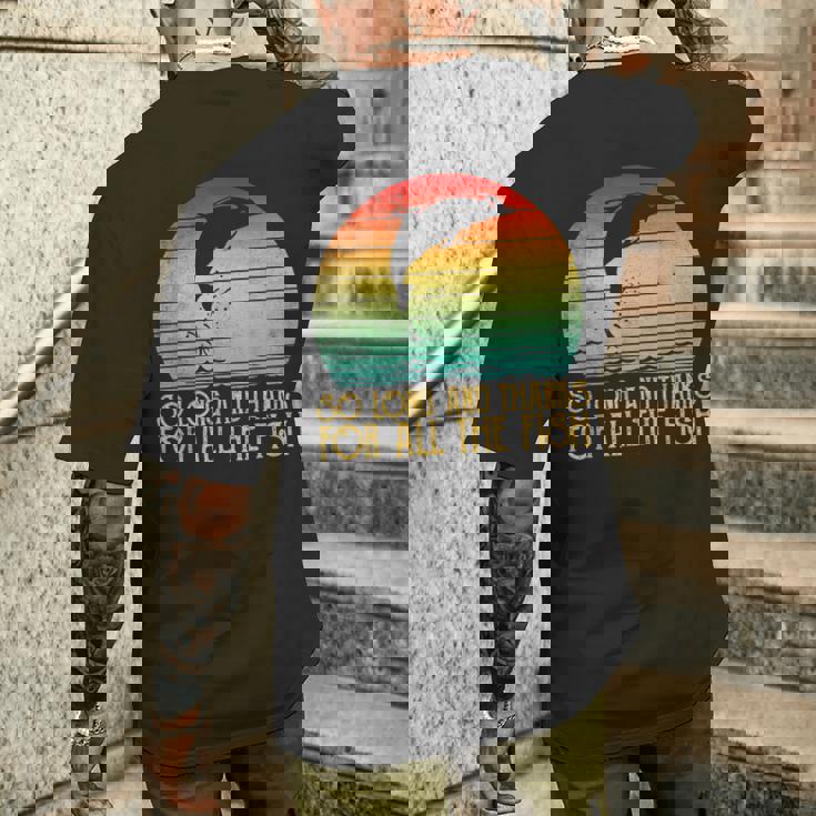 So Long And Thanks For All The Fish ビンテージtシャツ メンズTシャツ バックプリント 彼への贈り物