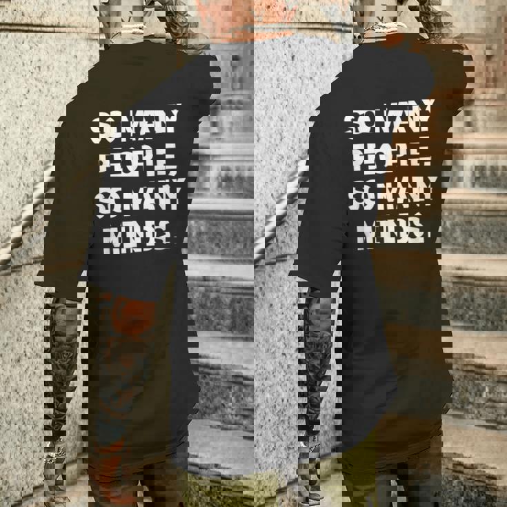 So Many Peopleo Many Minds 十人十色 英語 文字入り 格言 黒 他カラー メンズ メンズTシャツ バックプリント 彼への贈り物