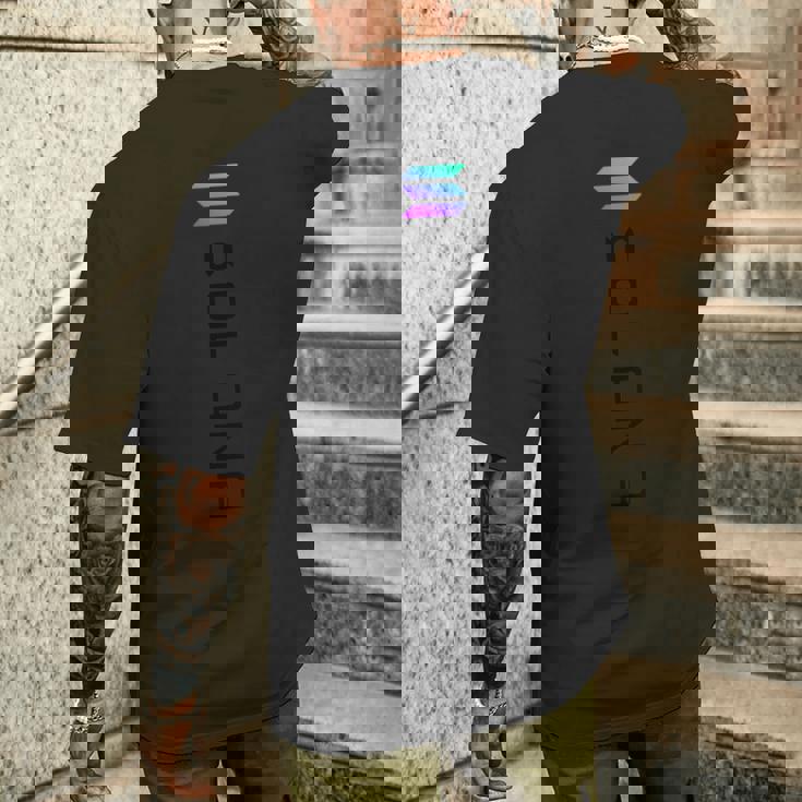 Solanaolロゴ暗号ブロックチェーン メンズTシャツ バックプリント 彼への贈り物