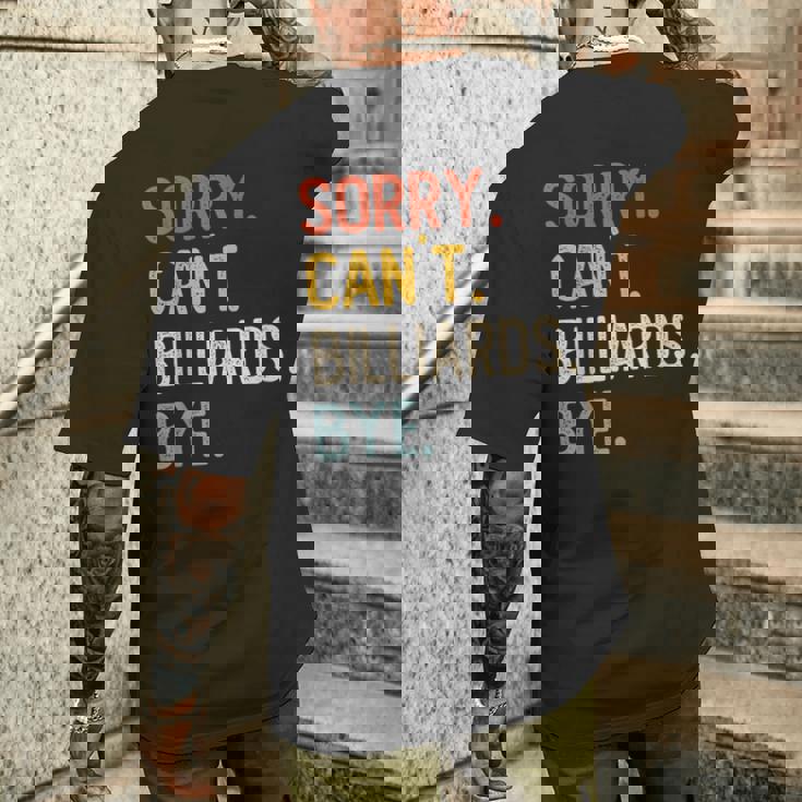 Sorry Can't Billiards Bye シャツ 面白い ビリヤード愛好家 メンズTシャツ バックプリント 彼への贈り物