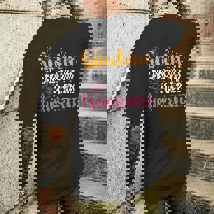 Sunshine Mix With A Little Hurricane 面白い皮肉な引用 メンズTシャツ バックプリント 彼への贈り物