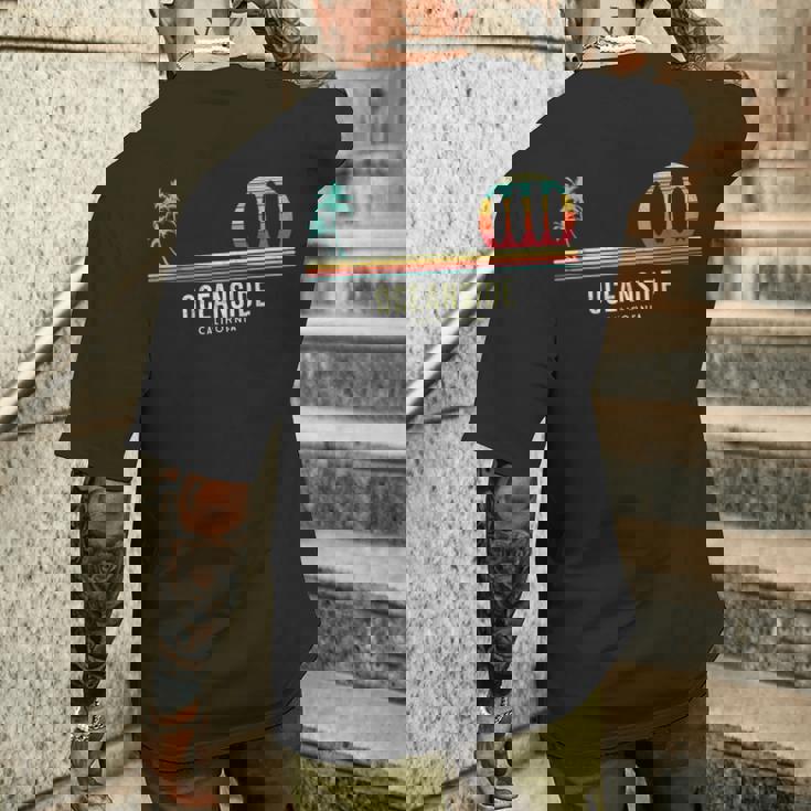 Surfista Californiaurf Oceanside ヴィンテージサーフボード メンズTシャツ バックプリント 彼への贈り物