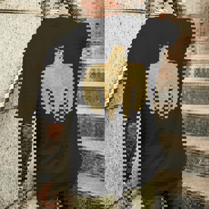 Swole Doge Meme Buff Doge Meme メンズTシャツ バックプリント 彼への贈り物