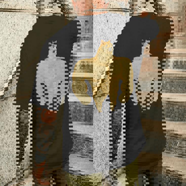 Swole Doge ミームギフトtシャツ メンズTシャツ バックプリント 彼への贈り物