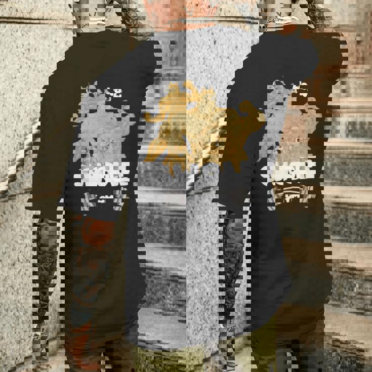 Swole Gymwole Doge Meme Buff Doge Meme メンズTシャツ バックプリント 彼への贈り物