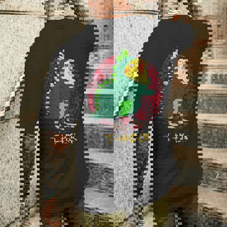 T Heck オカメインコ 面白い 恐竜 鳥 怒っているオウム 鳥 ミーム メンズTシャツ バックプリント 彼への贈り物