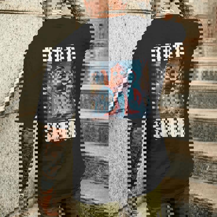 Ta Ta Taahur-イタリアのブレインロットミーム メンズTシャツ バックプリント 彼への贈り物