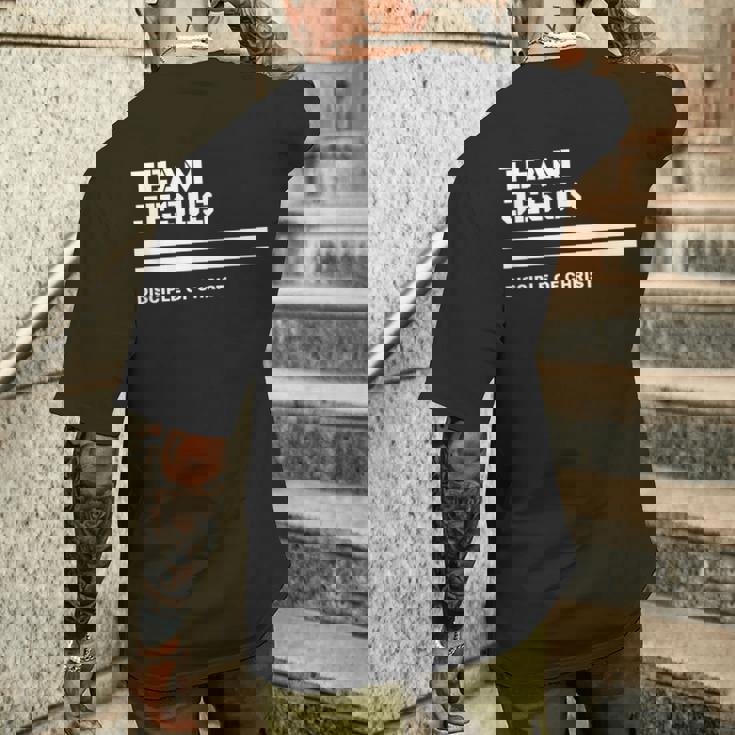 Team Jesus キリストの弟子 詩、聖書、キリスト教徒 メンズTシャツ バックプリント 彼への贈り物