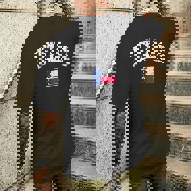 Texas Flag Of Texas Worn Classic メンズTシャツ バックプリント 彼への贈り物