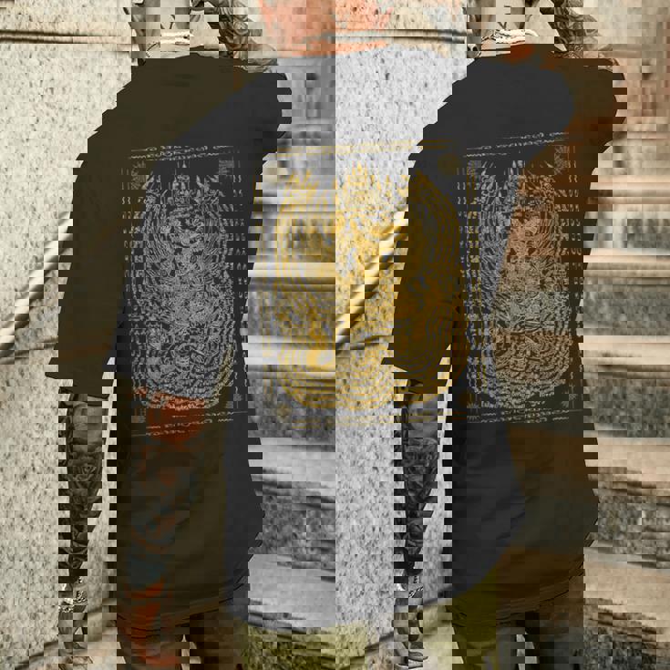 Thailandak Yant Tattoo Magical Thai Tattoos Thailand メンズTシャツ バックプリント 彼への贈り物