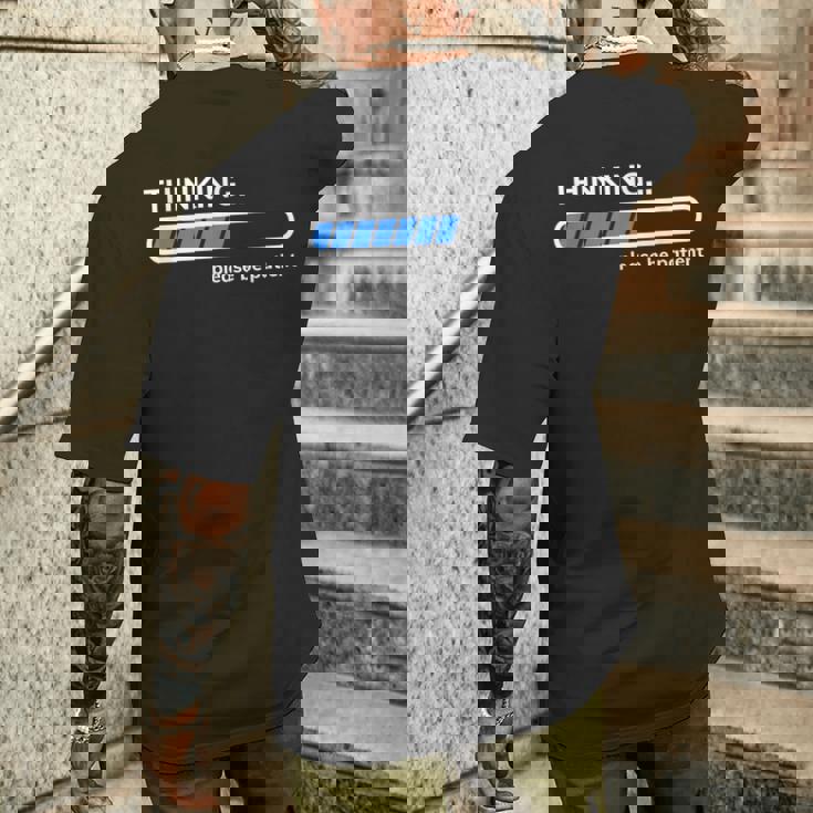 Thinking Please Be Patient 面白い皮肉tシャツ メンズTシャツ バックプリント 彼への贈り物