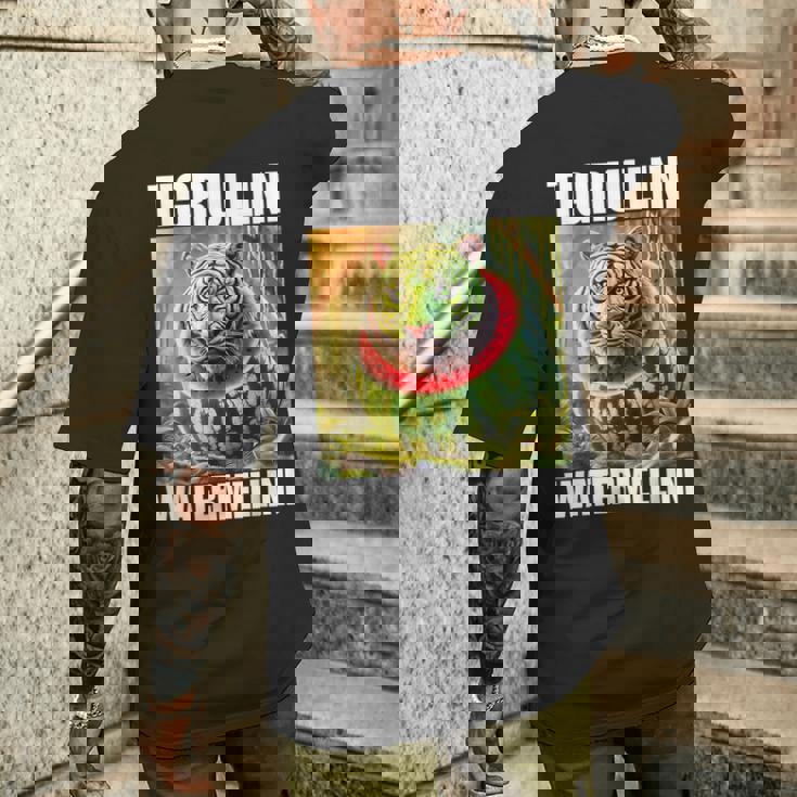 Tigrullini Watermellini イタリアンブレインロットミーム メンズTシャツ バックプリント 彼への贈り物