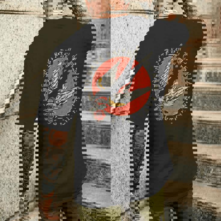 To Have Faith Is To Have Wings Oldchoolwallow Tattooスワロータトゥー メンズTシャツ バックプリント 彼への贈り物