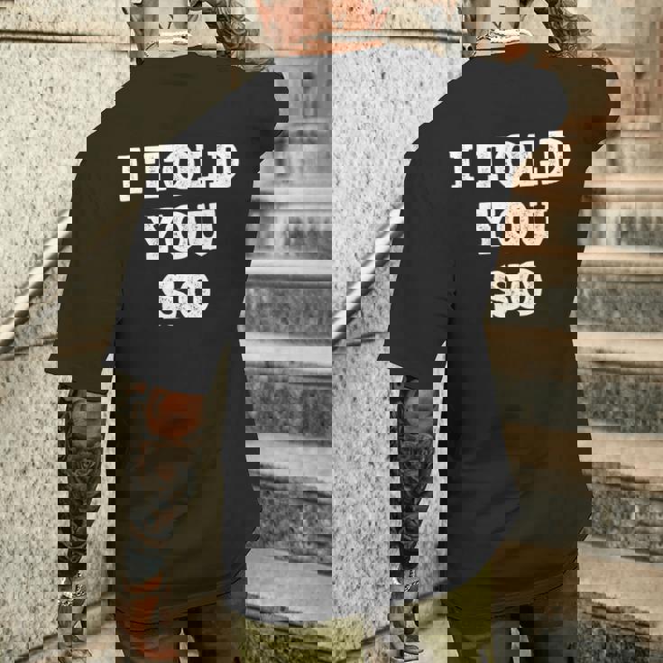 I Told Youo 皮肉なユーモアデザイン 長袖tシャツ メンズTシャツ バックプリント 彼への贈り物