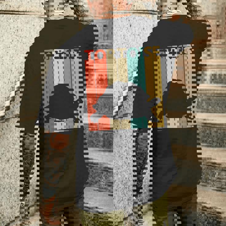 Tortoise リクガメ科 動物 メンズTシャツ バックプリント 彼への贈り物