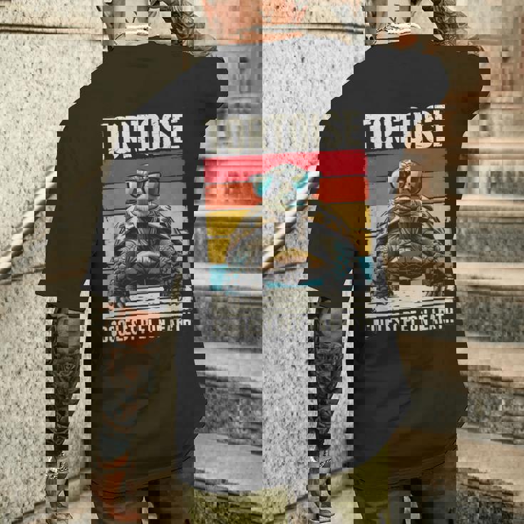 Tortoise 地球上で最もクールなペット、面白いカメ メンズTシャツ バックプリント 彼への贈り物