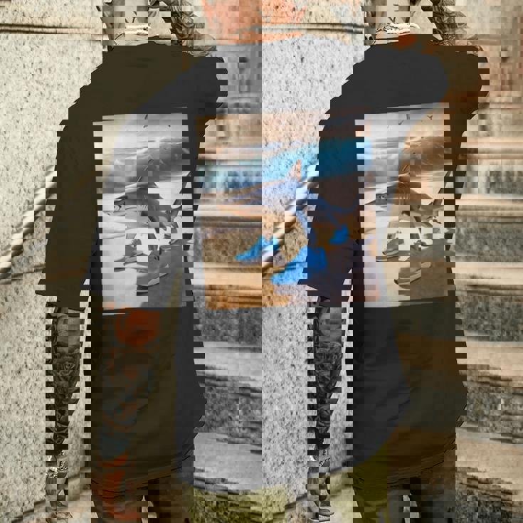 Tralalero Tralala ファニージェネレーションアルファシャークミーム メンズTシャツ バックプリント 彼への贈り物