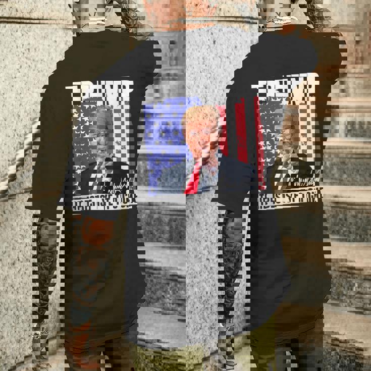 Trump The Best Is Yet To Come アメリカの国旗 ドナルド・トランプ メンズTシャツ バックプリント 彼への贈り物